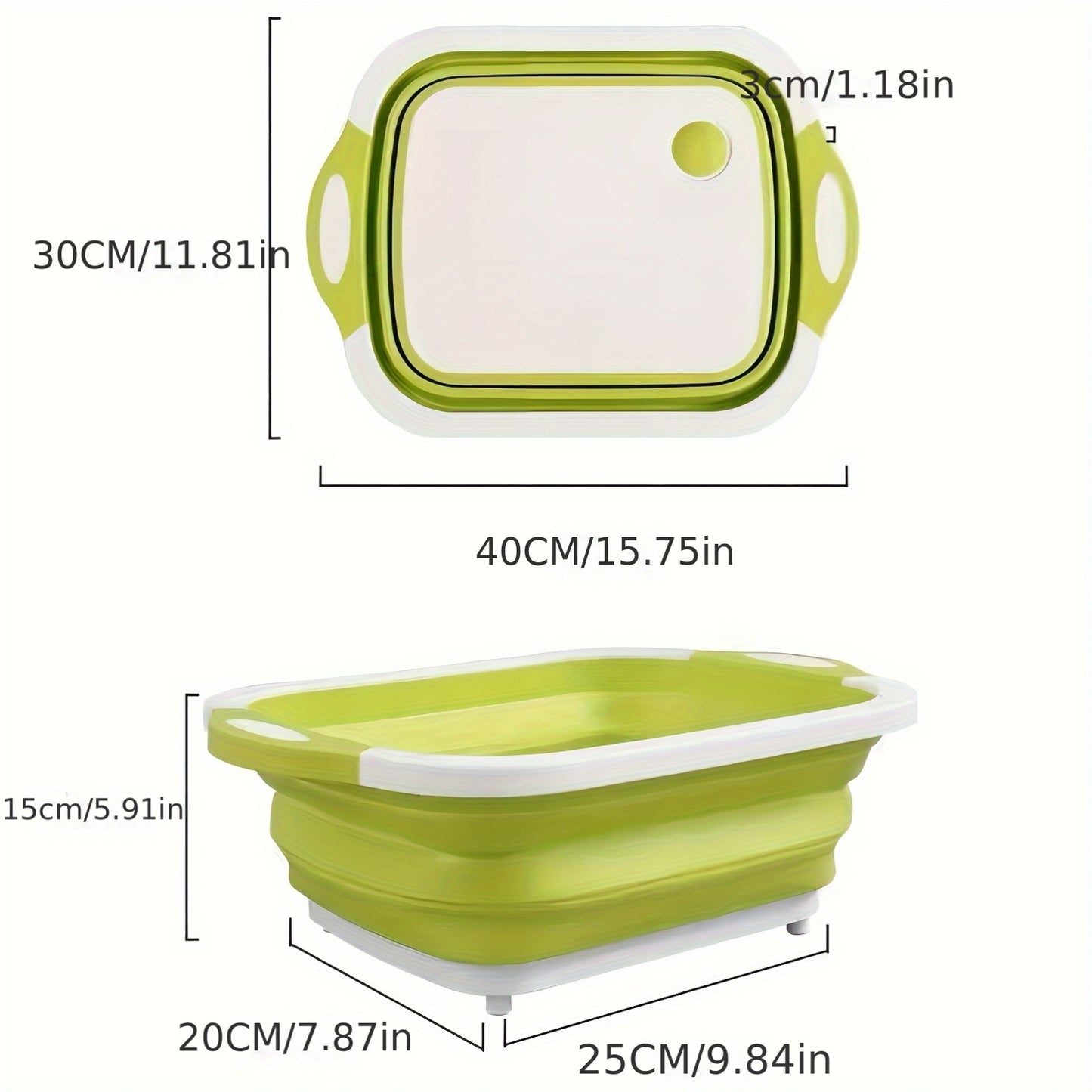 Foldable Chopping & Cutting Board - 2-in-1 Multifunctional, Space-Saving, Easy Clean, Durable for Camping, BBQ, Picnic