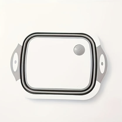 Multifunctional Plastic Folding Chopping Board For Home Kitchen, With Draining Function, Suitable For Washing And Cutting Vegetables, Can Be Used As A Kitchen Chopping Board Or An Outdoor Vegetable Basin.