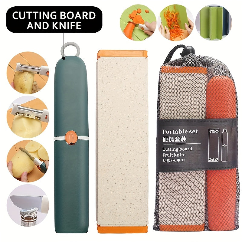Wheat Straw Folding Chopping Board Camping Picnic Portable Chopping Board Kitchen Household Fruit And Vegetable Board