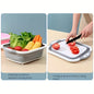 Multifunctional Plastic Folding Chopping Board For Home Kitchen, With Draining Function, Suitable For Washing And Cutting Vegetables, Can Be Used As A Kitchen Chopping Board Or An Outdoor Vegetable Basin.