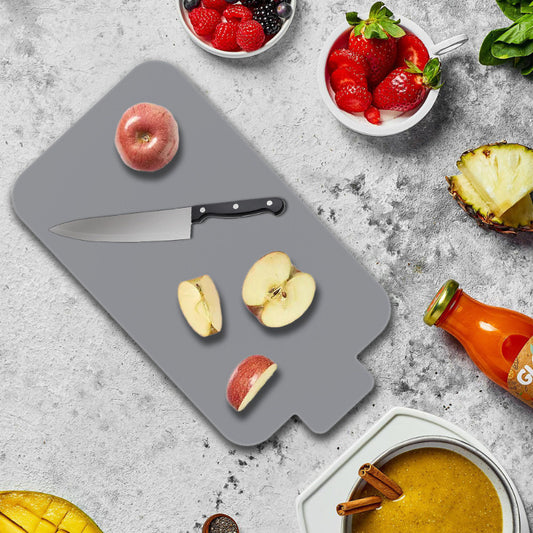 Silicone Cutting Board, Foldable Lightweight 12x16-Inch, Juice Grooves, Dishwasher Safe, for Outdoor Camping RV Kitchen Essentials