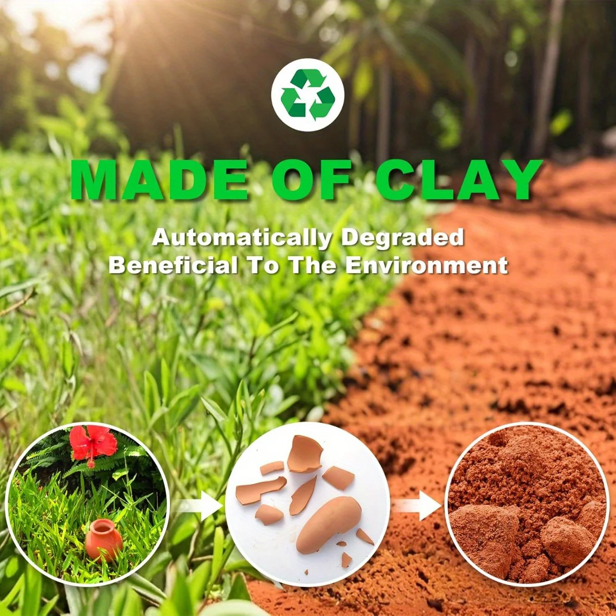 4 Packs Terracotta Self Watering Devices Premium Self Watering Spikes Upgraded Planter Insert Device Irrigation Dripper Professional Garden Automatic Plant Accessories (Clay Pots)